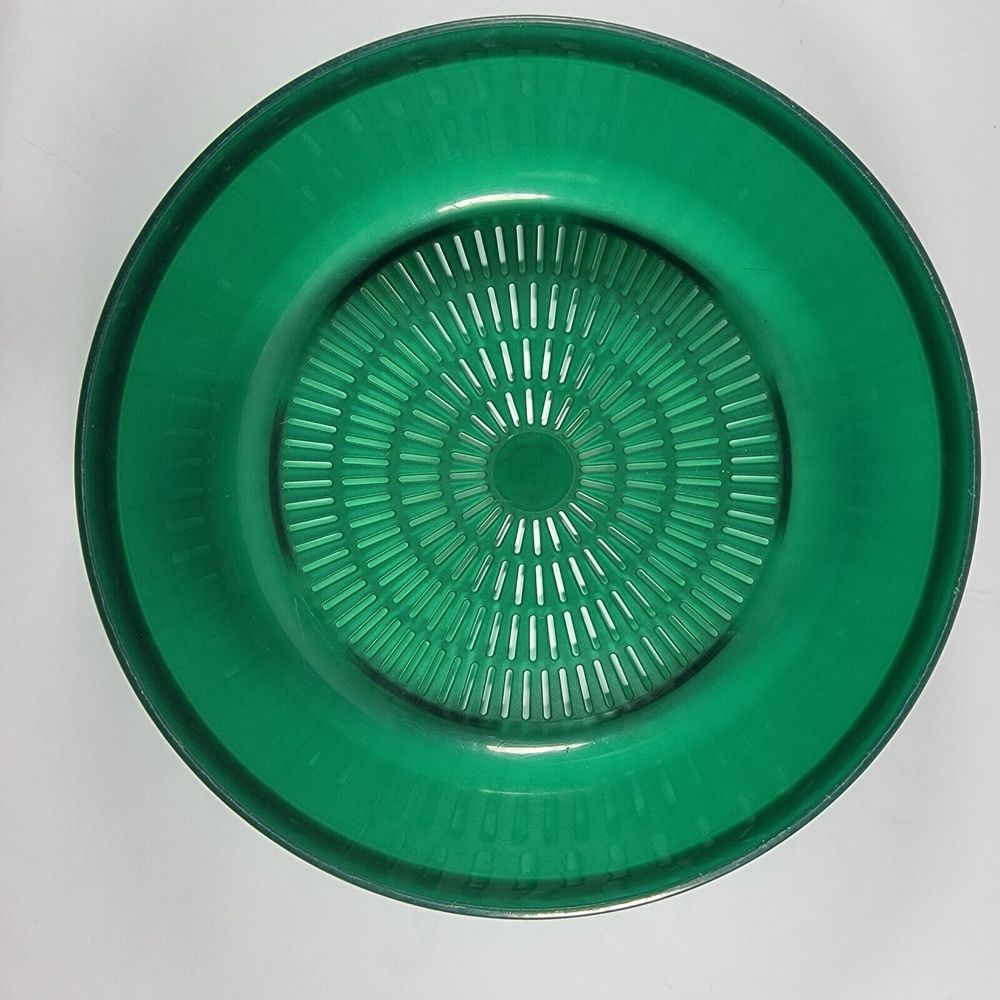 Vintage Tupperware Colander Strainer with Steamer Vent Lid Green - Picture 2 of 8